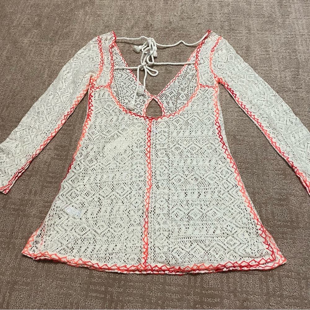 NWT {Out From Under | UO} Sea Glass Sheer Mini Dress/Beach Cover Up ~ Size XS - Picture 6 of 16